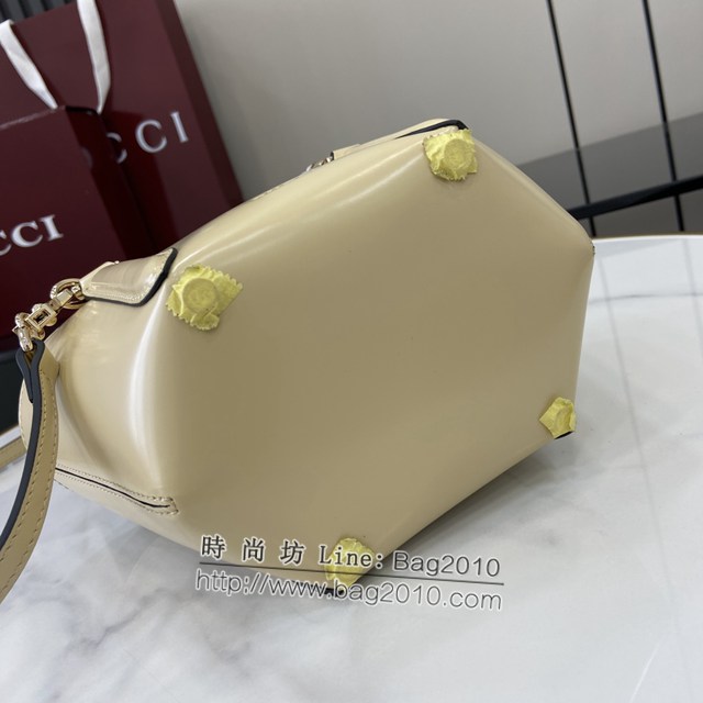 Gucci專櫃古馳最新款迷你竹節手提托特包竹籃形托特包 jh2396型號：805832